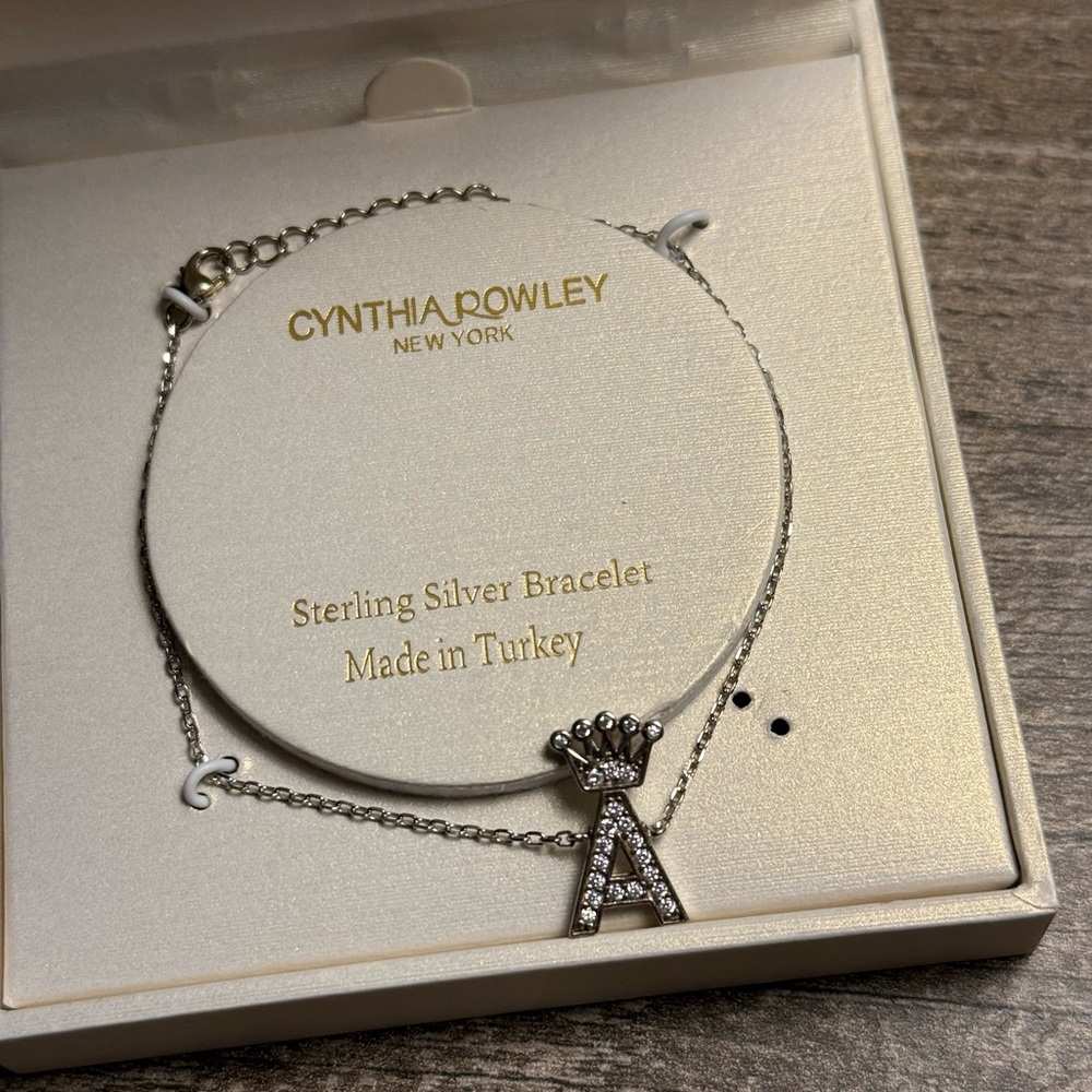 Cynthia Rowley Sterling Silver A Bracelet